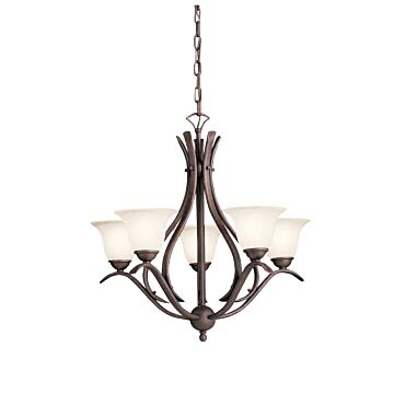 Dover Five Light Chandelier in Tannery Bronze by Kichler