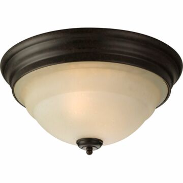 Torino 2-Light Flush Mount in Forged Bronze