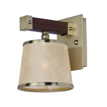 Maritime One Light Wall Sconce in Antique Pecan   Satin Brass by Maxim