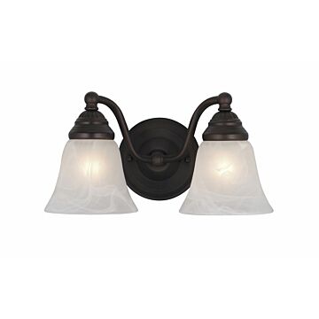 Standford 2-Light Bathroom Vanity Light in Oil Burnished Bronze