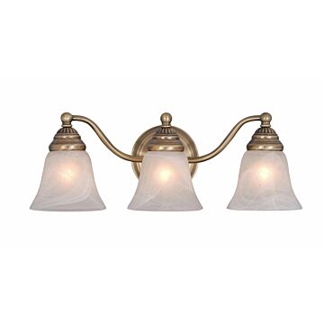 Standford 3-Light Bathroom Vanity Light in Antique Brass