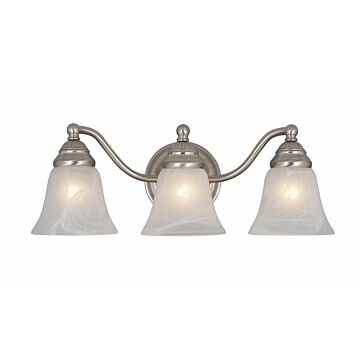 Standford 3-Light Bathroom Vanity Light in Brushed Nickel