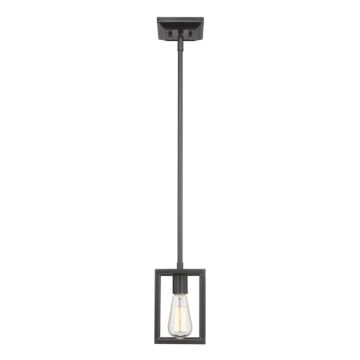 Wesson One Light Mini Pendant in Matte Black by Golden