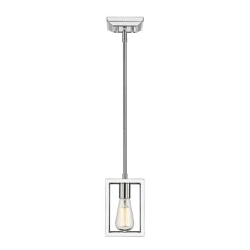 Wesson One Light Mini Pendant in Chrome by Golden