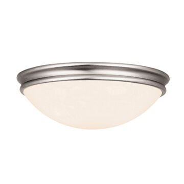 Atom Two Light Flush Mount in Brushed Steel by Access