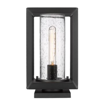 Smyth NB One Light Outdoor Pier Mount in Natural Black by Golden