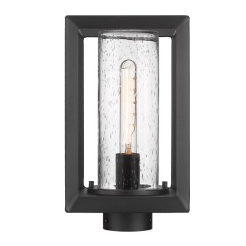 Smyth NB One Light Outdoor Post Mount in Natural Black by Golden
