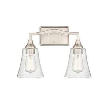 Caily Two Light Vanity in Brushed Nickel by Millennium