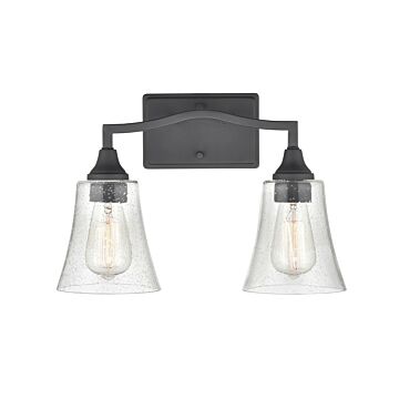 Caily Two Light Vanity in Matte Black by Millennium