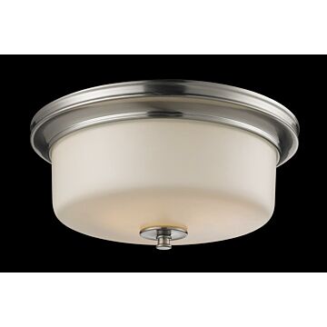 Z-Lite Cannondale 3-Light Flush Mount Ceiling Light In Brushed Nickel