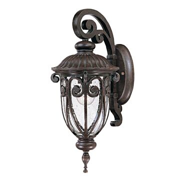 Naples 1-Light Wall Sconce in Marbleized Mahogany