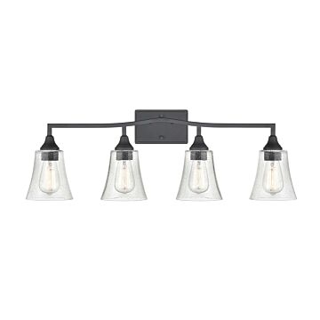 Caily Four Light Vanity in Matte Black by Millennium