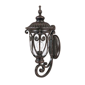 Naples 1-Light Wall Sconce in Marbleized Mahogany