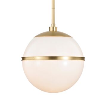 Truax One Light Chandelier in Aged Brass by Crystorama