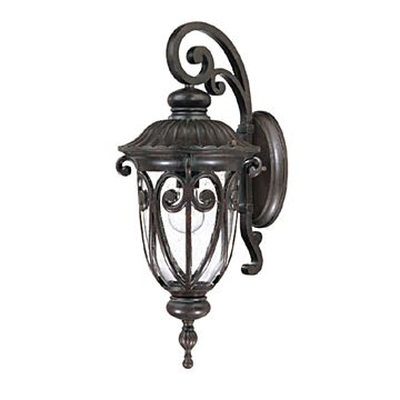 Naples 1-Light Wall Sconce in Marbleized Mahogany