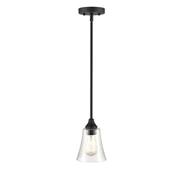 Caily One Light Pendant in Matte Black by Millennium