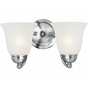 Basix Two Light Wall Sconce in Polished Chrome by Maxim