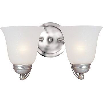 Basix Two Light Wall Sconce in Satin Nickel by Maxim