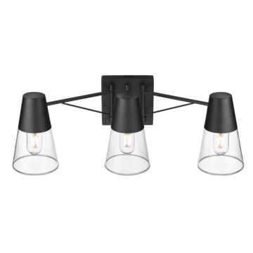 Ryker 3-Light Bathroom Vanity Light in Matte Black