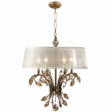 Alenya 4-Light Chandelier in Burnished Gold Metal