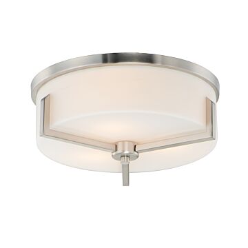 Dart Three Light Flush Mount in Satin Nickel by Maxim