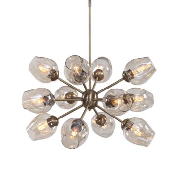 Chet 12-Light Chandelier in Antique Brass