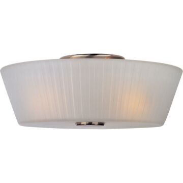 Finesse Three Light Flush Mount in Satin Nickel by Maxim