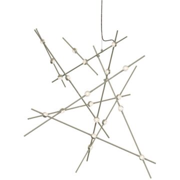 Constellation LED Lantern in Satin Nickel by Sonneman