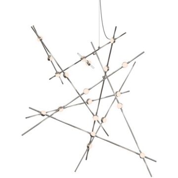 Constellation LED Lantern in Satin Nickel by Sonneman