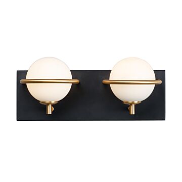 Revolve LED Bath Vanity in Black   Gold by Maxim