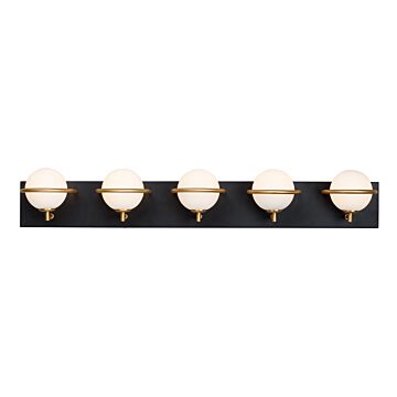 Revolve LED Bath Vanity in Black   Gold by Maxim