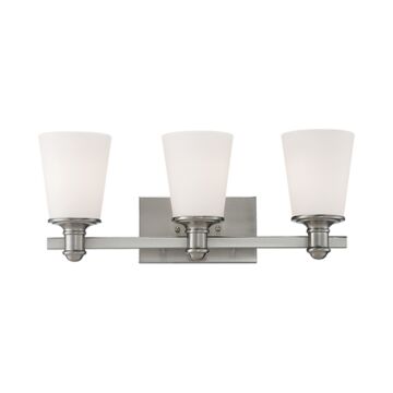 Millennium Lighting Cimmaron 3 Light Bathroom Vanity Light in Satin Nickel