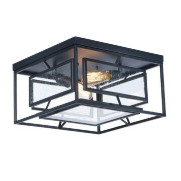 Era Two Light Flush Mount in Black by Maxim