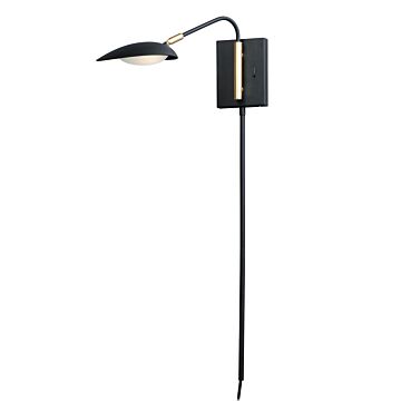 Scan LED Wall Sconce in Black   Satin Brass by Maxim