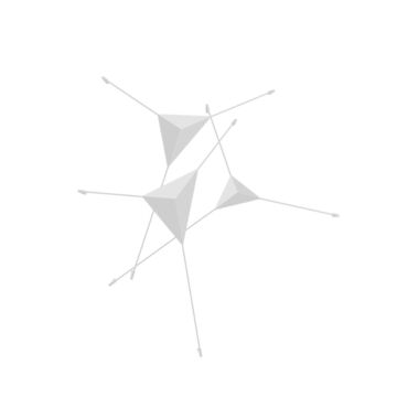 Sonneman Abstract™ 3 Light 43 Inch Ceiling Light in Satin White