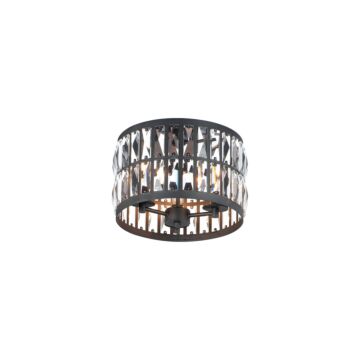 Madeline Three Light Flush Mount in Black by Maxim