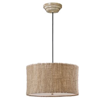 Burleson 3-Light Pendant in Beige Liner
