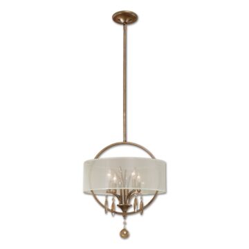 Alenya 4-Light Pendant in Burnished Gold Metal