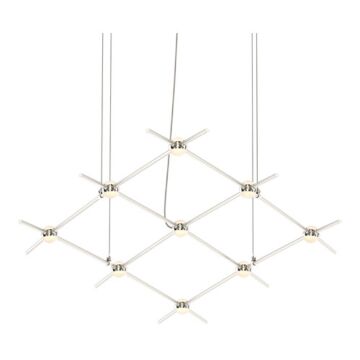 Constellation LED Lantern in Satin Nickel by Sonneman