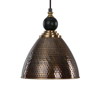 Adastra 1-Light Pendant in Hammered Antique Brass