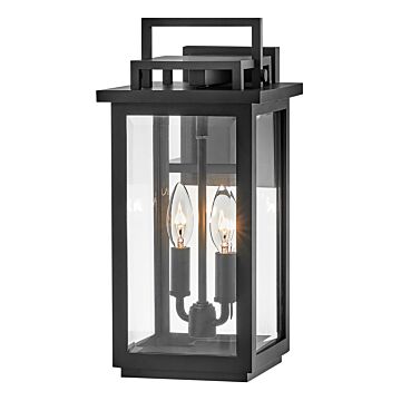 Winthorpe 2-Light Small Wall Mount Lantern in Black