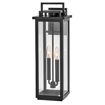 Winthorpe 2-Light Medium Wall Mount Lantern in Black
