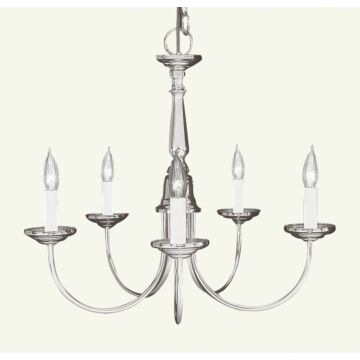 Home Basics 5-Light Chandelier in Brushed Nickel
