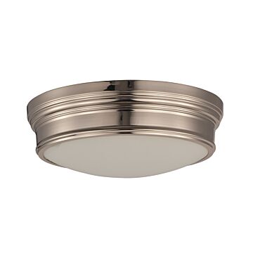 Fairmont Three Light Flush Mount in Natural Aged Brass by Maxim