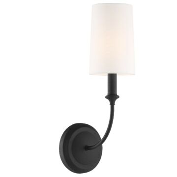 Sylvan One Light Wall Sconce in Black Forged by Crystorama