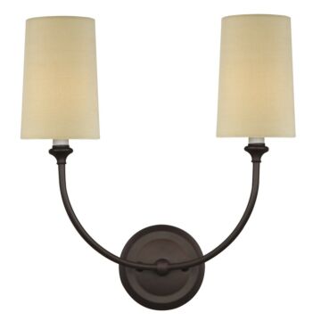 Sylvan Two Light Wall Sconce in Dark Bronze by Crystorama