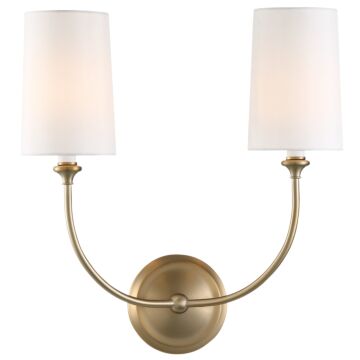 Sylvan Two Light Wall Sconce in Vibrant Gold by Crystorama