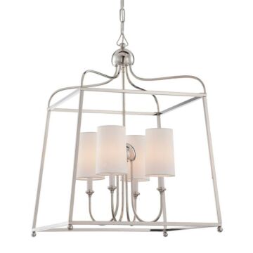 Sylvan Four Light Chandelier in Polished Nickel by Crystorama