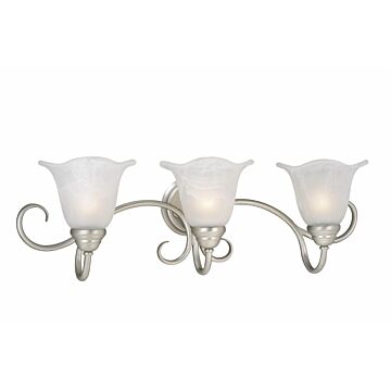 Bella 3-Light Bathroom Vanity Light in Brushed Nickel