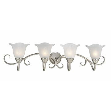 Bella 4-Light Bathroom Vanity Light in Brushed Nickel